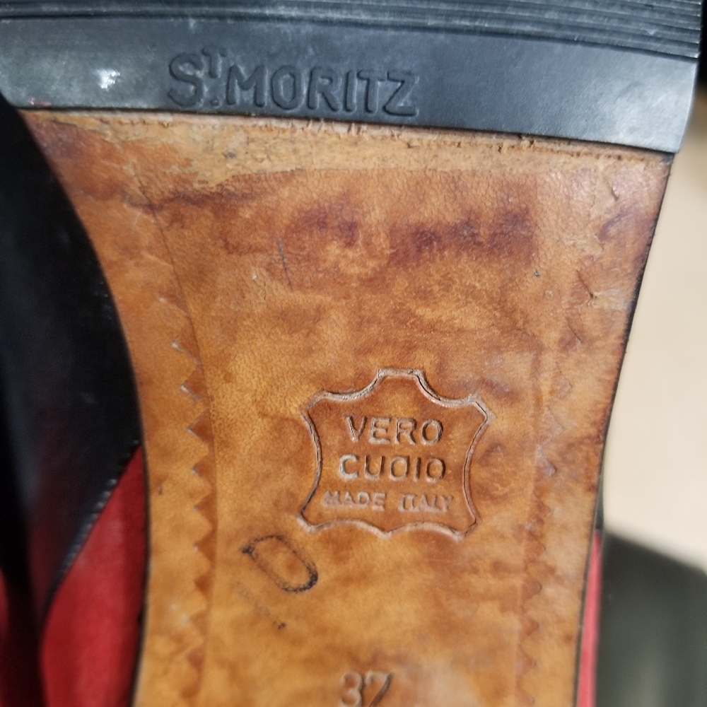 SOLD: Vintage 80s/90s Marmolada Italian Leather & Suede Tall Boots Size 37 - Picture 6 of 9